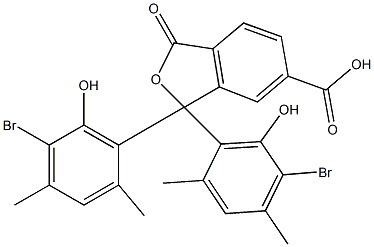 1,1-Bis(5-bromo-6-hydroxy-2,4-dimethylphenyl)-1,3-dihydro-3-oxoisobenzofuran-6-carboxylic acid Structure