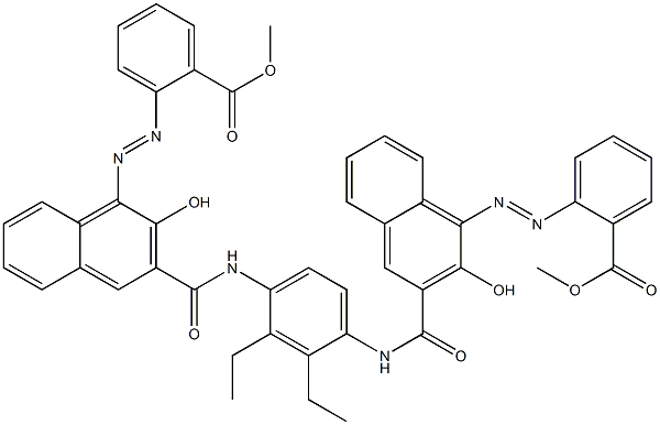 1,4-Bis[1-[[2-(methoxycarbonyl)phenyl]azo]-2-hydroxy-3-naphthoylamino]-2,3-diethylbenzene Structure