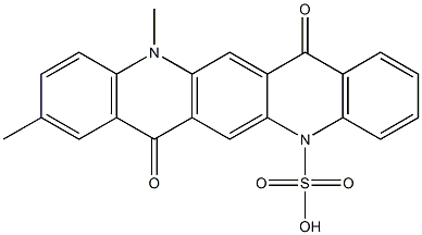 5,7,12,14-Tetrahydro-9,12-dimethyl-7,14-dioxoquino[2,3-b]acridine-5-sulfonic acid Struktur