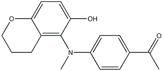 4'-[[(3,4-Dihydro-6-hydroxy-2H-1-benzopyran)-5-yl]methylamino]acetophenone Struktur