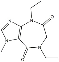1,4,6,7-Tetrahydro-4,7-diethyl-1-methylimidazo[4,5-e][1,4]diazepine-5,8-dione Struktur
