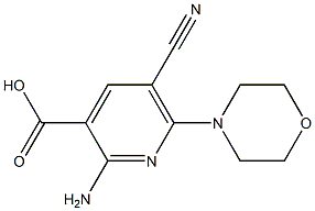 2-Amino-5-cyano-6-morpholino-3-pyridinecarboxylic acid Struktur
