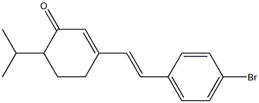 6-Isopropyl-3-[(Z)-2-(4-bromophenyl)ethenyl]-2-cyclohexen-1-one Struktur