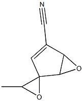 6,7-Epoxy-2-methyl-1-oxaspiro[2.4]hept-4-ene-5-carbonitrile Struktur