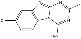 4-Amino-2-methyl-7-chloro-1,3,4a,9-tetraaza-4aH-fluorene Struktur
