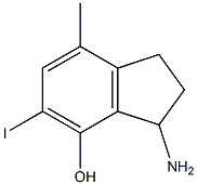 3-Amino-2,3-dihydro-5-iodo-7-methyl-1H-inden-4-ol Struktur