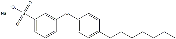 3-(4-Heptylphenoxy)benzenesulfonic acid sodium salt Struktur