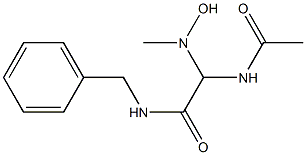 2-Acetylamino-2-(N-hydroxy-N-methylamino)-N-benzylacetamide Struktur