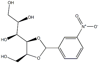 4-O,5-O-(3-Nitrobenzylidene)-L-glucitol Struktur