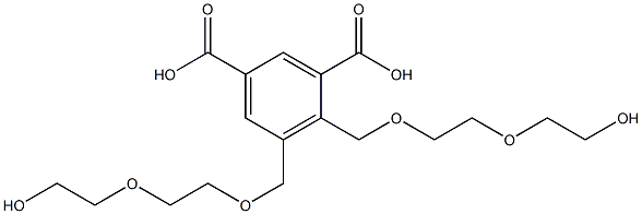 4,5-Bis(7-hydroxy-2,5-dioxaheptan-1-yl)isophthalic acid Structure