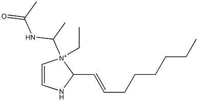 1-[1-(Acetylamino)ethyl]-1-ethyl-2-(1-octenyl)-4-imidazoline-1-ium Struktur