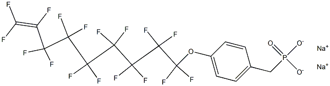 4-[(Heptadecafluoro-8-nonenyl)oxy]benzylphosphonic acid sodium salt Struktur