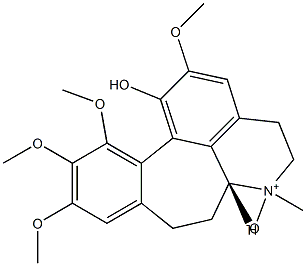 (6aR)-4,5,6,6a,7,8-Hexahydro-1-hydroxy-2,10,11,12-tetramethoxy-6-methylbenzo[6,7]cyclohept[1,2,3-ij]isoquinoline 6-oxide Struktur