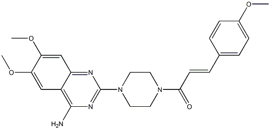 4-Amino-2-[4-[3-(4-methoxyphenyl)propenoyl]-1-piperazinyl]-6,7-dimethoxyquinazoline Struktur