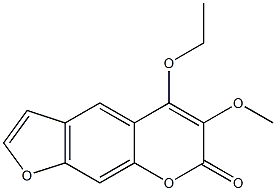 5-Ethoxy-6-methoxy-7H-furo[3,2-g][1]benzopyran-7-one Struktur
