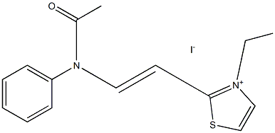 3-Ethyl-2-[2-(N-phenylacetylamino)vinyl]thiazolium iodide Struktur