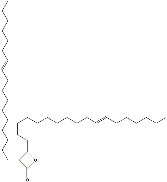 3-(10-Heptadecenyl)-4-(11-octadecen-1-ylidene)oxetan-2-one Struktur