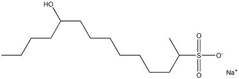 10-Hydroxytetradecane-2-sulfonic acid sodium salt Struktur