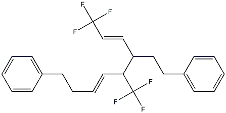 (2E,6E)-1,1,1-Trifluoro-5-trifluoromethyl-9-phenyl-4-(2-phenylethyl)-2,6-nonadiene Struktur