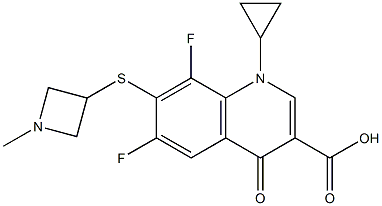7-(1-Methylazetidin-3-yl)thio-1-cyclopropyl-6,8-difluoro-1,4-dihydro-4-oxoquinoline-3-carboxylic acid Struktur