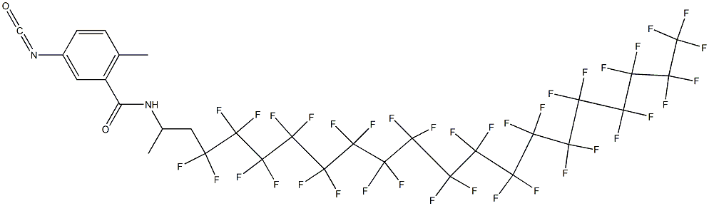 3-Isocyanato-6-methyl-N-[2-(heptatriacontafluorooctadecyl)-1-methylethyl]benzamide Struktur