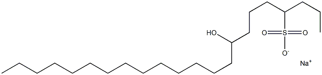 8-Hydroxydocosane-4-sulfonic acid sodium salt Struktur