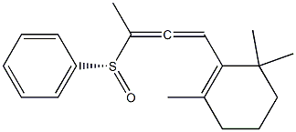 2-[(R)-3-Phenylsulfinyl-1,2-butadien-1-yl]-1,3,3-trimethyl-1-cyclohexene Struktur