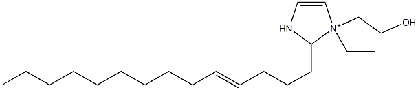 1-Ethyl-1-(2-hydroxyethyl)-2-(4-tetradecenyl)-4-imidazoline-1-ium Struktur