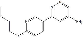 6-(6-butoxypyridin-3-yl)pyridazin-4-amine Struktur
