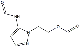1-(2-formyloxyethyl)-5-formylaminopyrazole Struktur