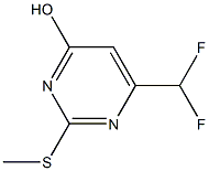4-hydroxy-2-methylthio-6-difluoromethylpyrimidine Struktur