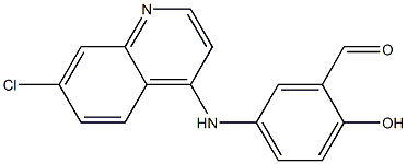 5-((7-chloroquinolin-4-yl)amino)-2-hydroxybenzaldehyde Struktur