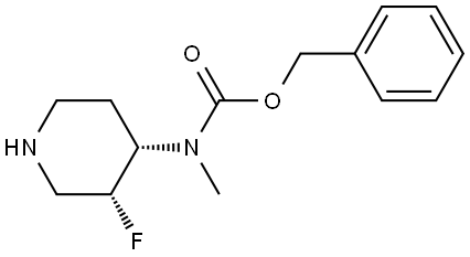 benzyl (((3R,4S)-3-fluoropiperidin-4-yl)methyl)carbamate Struktur
