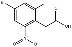 (4-Bromo-2-fluoro-6-nitrophenyl)acetic acid, 1227270-93-0, 結(jié)構(gòu)式