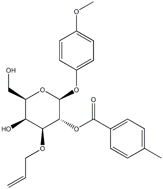 4-Methoxyphenyl3-O-allyl-2-O-toluoyl-b-D-galactopyranoside Struktur