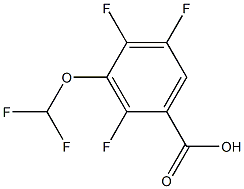 3-Difluormethoxy-2,4,5-Trifluoro Benzoic Acid Struktur