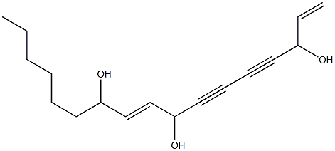 1,9-heptadecadiene-4,6-diyne-3,8,11-triol Struktur