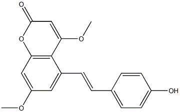 5-(4-hydroxyphenethenyl)-4,7-dimethoxycoumarin Struktur