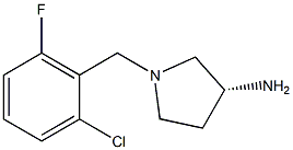 (3R)-1-(2-chloro-6-fluorobenzyl)pyrrolidin-3-amine Struktur