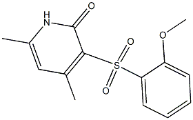 3-[(2-methoxyphenyl)sulfonyl]-4,6-dimethyl-2(1H)-pyridinone Struktur