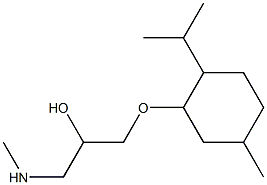 (2-hydroxy-3-{[5-methyl-2-(propan-2-yl)cyclohexyl]oxy}propyl)(methyl)amine Struktur