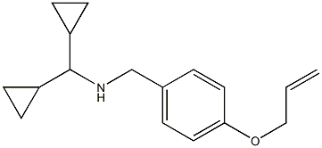 (dicyclopropylmethyl)({[4-(prop-2-en-1-yloxy)phenyl]methyl})amine Struktur