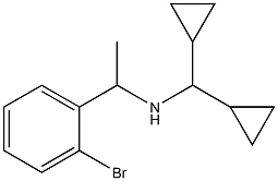 [1-(2-bromophenyl)ethyl](dicyclopropylmethyl)amine Struktur