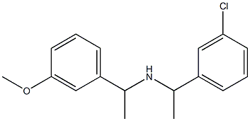 [1-(3-chlorophenyl)ethyl][1-(3-methoxyphenyl)ethyl]amine Struktur