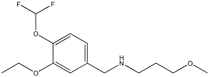 {[4-(difluoromethoxy)-3-ethoxyphenyl]methyl}(3-methoxypropyl)amine Structure