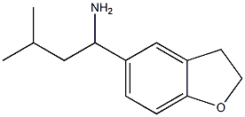1-(2,3-dihydro-1-benzofuran-5-yl)-3-methylbutan-1-amine Struktur