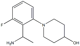 1-[2-(1-aminoethyl)-3-fluorophenyl]piperidin-4-ol Structure