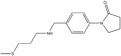 1-[4-({[3-(methylsulfanyl)propyl]amino}methyl)phenyl]pyrrolidin-2-one Struktur