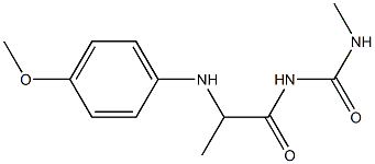 1-{2-[(4-methoxyphenyl)amino]propanoyl}-3-methylurea Struktur
