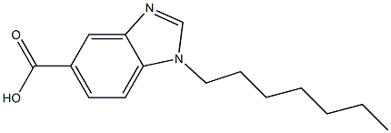 1-heptyl-1H-1,3-benzodiazole-5-carboxylic acid Struktur